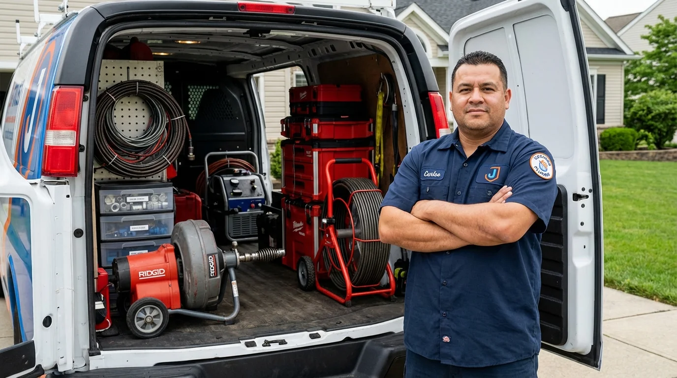 Professional drain cleaning equipment and Johns Plumbing LLC plumber in Blackfoot
